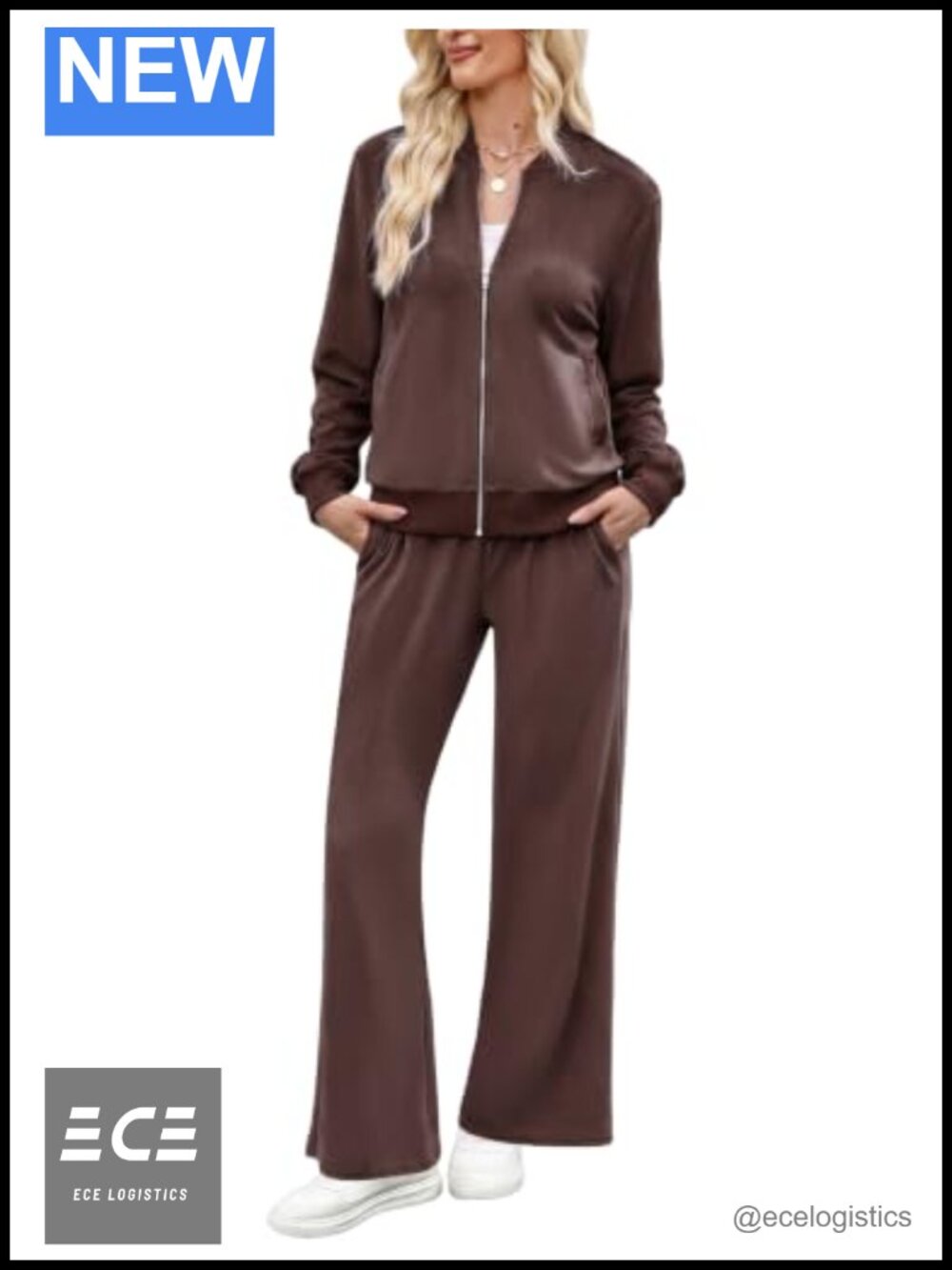 Velour Tracksuit Set 2 Piece Velvet Sweatsuit Zip Jacket Wide Leg Sweatpants